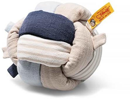 Steiff 242793 GOTS Ball mit Knisterfolie 12cm, bunt