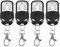 Portachiavi Telecomando, 4 Pezzi Portachiavi Telecomando Wireless Clonazione Universale con 4 Pulsanti 433 Mhz per Lucernario Cancello Cancello Garage Auto