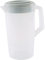 SENRN 1PC Plastic Water Jug with Lid Fridge Door Juice Jug Pitcher Container for Party 0.66 Gallon/2.5 L Blue