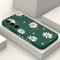 LEECG Cover per Samsung Galaxy S23 Cellulare in Morbido Silicone Antigoccia con Motivo Floreale Creativo per Samsung S23 Cover-Verde Scuro 1