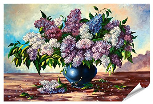 islandburner XXL Bild Poster Flieder Blumenstrauß Von Künstler Premium Bilder Fotodruck IQMH-PGR