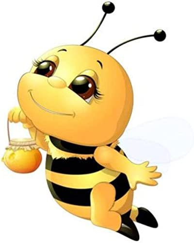 MFKTO Autoaufkleber Und Aufkleber 14,5 cm X 18 cm Eine Fleißige Biene Cartoon PVC Autoaufkleber Aufkleber (3 Stück)