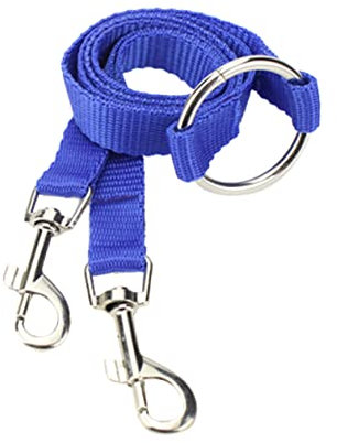 FONDOTIN Doppelleine Für Hunde Robuste Nylon-Leine Für Hunde Anti-verwicklungs-Design Für Kleine Haustiere Blau