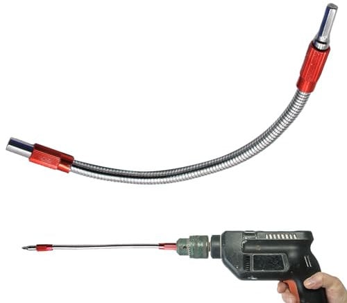 SOYDAN Flexible Drill Extension Long, Metal Drill Extension, Universal Hex Shank Drill Extension with 11.8 Inch Flexible Shaft, Gift for Men