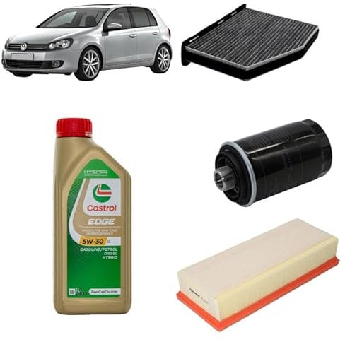 Kit tagliando 3 filtri + 5L olio Edge 5W30 LL per Volkswagen Golf 6 VI 2.0 GTI