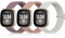 Yoassi 3PCS Bracelets de Montre Nylon Réglable 135mm-230mm, Compatible pour Fitbit Versa 4/3/Sense 2/1, Bandes de Remplacement pour Watch Connectées -Multicolore Clair