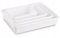 Acan Tradineur - 6 Sets de 4 bandejas frigoríficas de Almacenamiento, plástico, Reutilizables, Servir Comida, Aperitivos, Fabricado en España - 890 ml + 1,65 l + 3 l + 4 l - Blanco