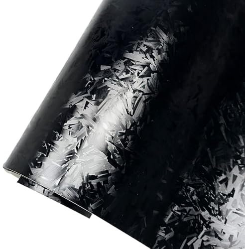 LIUCHUCHU Autofolie 3D 4D 5D 6D Kohlefaser Hochglanzschwarz Autoaufkleber Wraping Vinyl Auto Wrap Zubehör for Fahrzeuge Aufkleber for Fahrzeug Auto Auto Folie(3D Forged Carbon,50cm X 300cm)