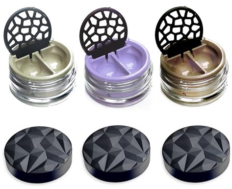 Lensbix 3 Pack pur Kontaktlinsenbehälter. 3 für 2 Die Innovative Aufbewahrung & Pflege. Geometric B