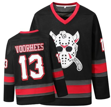 Voorhees Jason 13 Friday Movie Eishockey Trikot Halloween