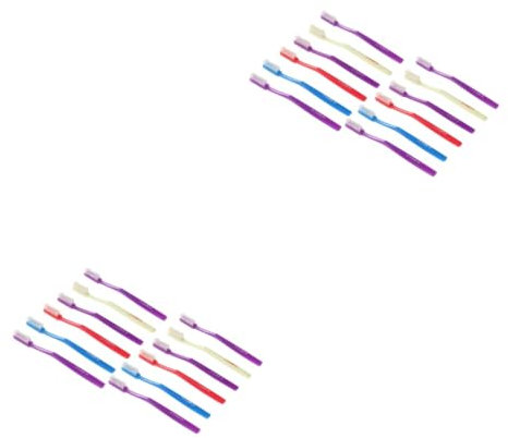 KOMBIUDA 24stücke Teiliges Harte Borsten Zahnbürsten Für Erwachsene Praktische Manuelle Zahnpflege Für Weiße Und Gesunde Zähne Geeignet Für Täglichen Gebrauch Und Reisen Zufällige