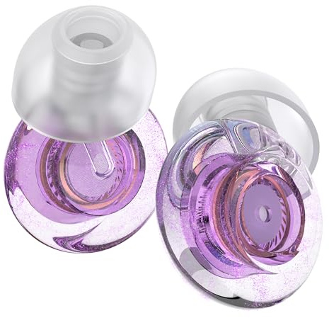 Öronproppar för konserter, 2-pack öronproppar med hög kvalitet, återanvändbara silikonöronproppar för konsert, rave, arbete, musiker, 5 par öronspetsar i S/M/L, 18-25 dB konsertöronproppar för