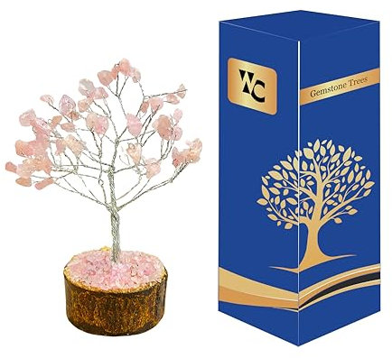 Wonder Care -Rose Quartz-Kristallbaum, Heimdekoration, Kristalle und Heilsteine, Weltraum-Kristall-Dekorationsbaum, Kristallgeschenke, Edelsteinbaum, Erntedankgeschenk