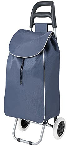wuuhoo® Einkaufstrolley - Klappbar und leicht - wasserabweisend - Treppensteig-Rollen, bis 60L blau