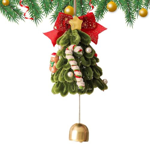 Dtaigou Corona De Puerta Navideña,Coronas Navideñas para Puerta De Entrada | Adornos de Corona Tejidos de Navidad Hechos a Mano,Adornos Colgantes Decorativos para árboles de Navidad, decoración del