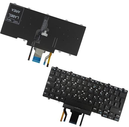 Clavier de remplacement US/DE/FR/SP/LES/PT/UK pour Dell Latitude E5450 / E5470 / E7450 / E7470 / 3340 / 3350 / 5480 / 5490