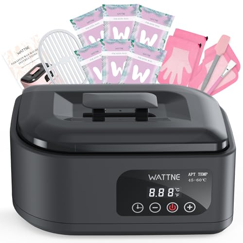 Wattne Paraffin Wax Machine for Hands and Feet, 3500ml Paraffin Wax Warmer with Timer & Keep Warm, Paraffin Wax Bath Moisturizing Kit for Arthritis, Dry Skin Care, Home Spa-Black