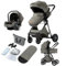 3 in 1 Kinderwagen,umkehrbarer großer Kinderwagen und Kindersitz,faltbarer Kinderwagen(Braun)