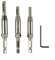 High Speed Steel Hinge Drill Bit Set Includes 3 Pieces Designed for Precision Drilling in Cabinetry and Doors