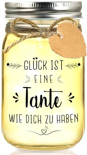 Hiipeefeel Beste Tante Geschenk Geburtstag, LED Flaschenlicht | Geburtstagsgeschenk Weihnachtsgeschenke Muttertagsgeschenk für Tante Lieblingstante, Geschenk Muttertag Weihnachten