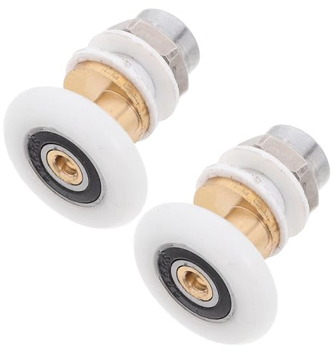 OUNONA 2 Stück Duschtürrollen Laufräder mit Großem Kugellager Stabile Glas schiebetür Ersatzteile für Duschkabinen Geräuschloses Gleiten Langlebige Single wheel Pulley für Duschtür