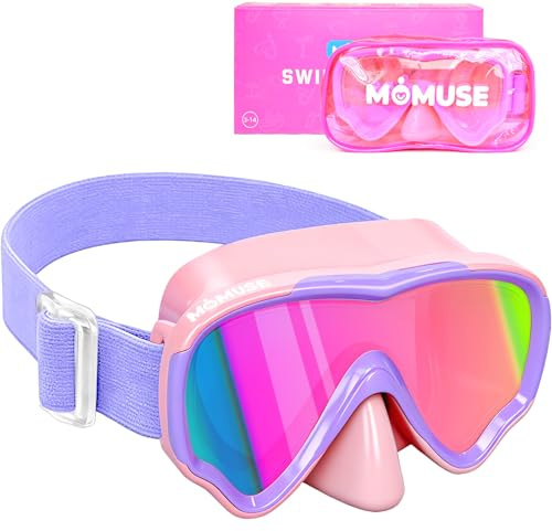 MOMUSE Gafas de Bucear para Niños con Correa de Tela Suave