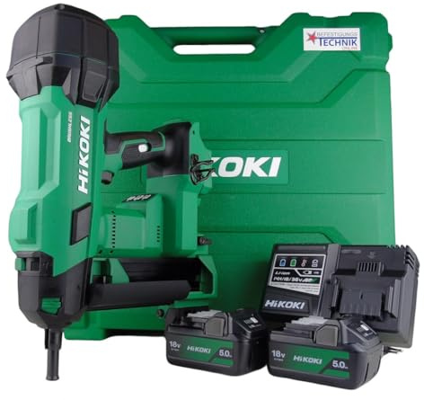 Hikoki Akku Betonnagler NC1840DAWQZ, 18V, Gaslos, 15-40mm, 2x5,0Ah, Luftfeder-Antrieb