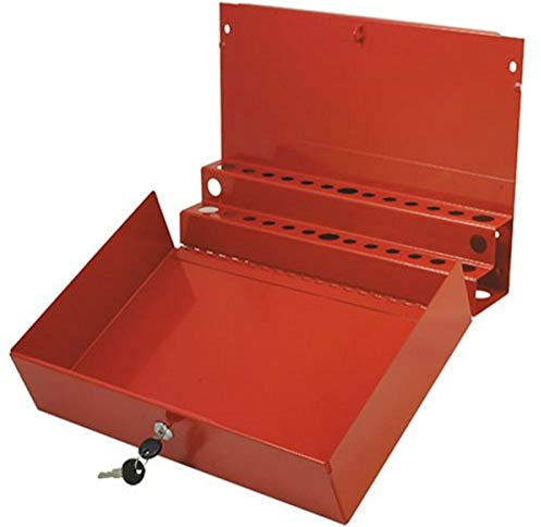 Sunex 8011 Large Locking Screwdriver and Prybar Holder for Service Cart, Red