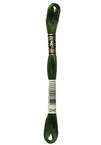 DMC 117–3345 Mouline gestrandet Baumwolle Sechs Strand Sticktwist Gewinde, Dark Hunter Green, 8.7-Yard, Box von 12