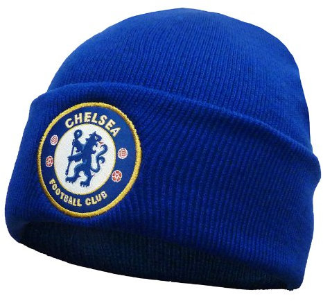 Chelsea FC Official Football Gift Knitted Bronx Beanie Hat Royal Blue