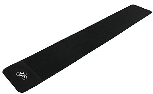 JVL Rectangular Slip Resistant Black Carpet Indoor Garage Hallway Bike Cycle Floor Protector Mat, 183 x 29cm approx.