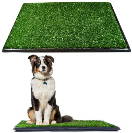 Downtown Pet Supply Dog Pee Potty Pad, Bathroom Tinkle Artificial Grass Turf, Portable Potty Trainer (20 x 30 Inch - 3 Layers)