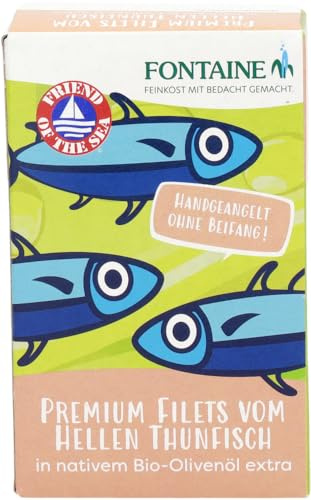 Premium Filets Hellen Thunfisch in Bio-Olivenöl 1 x 120 g