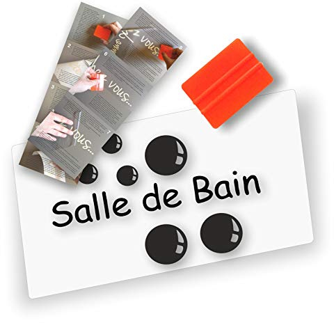 Decooo.be Sticker Mural Salle de Bain (Sticker Noir)