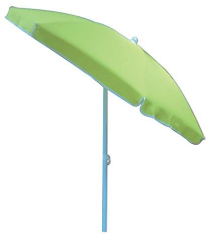 Parasol de plage 180 cm de diamètre, vert, étui à bandoulière