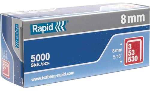 Rapid - 53/8B 8mm Galvanised Staples Box 5000