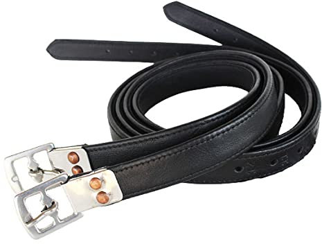 English Equestrian 804ST04BK-48 Steigbügel aus Leder für Erwachsene