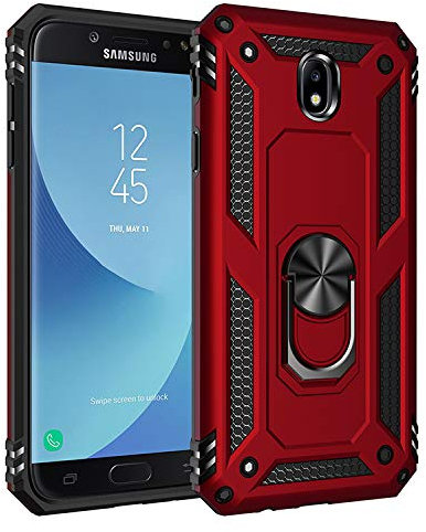 BestST Custodia Galaxy J7 2017/J730 Cover, 360° Girevole Regolabile Ring Armor Bumper TPU Case Magnetica Supporto Smartphone Silicone Custodie Heavy Duty Antiurto per Samsung Galaxy J7 2017/J730 Case