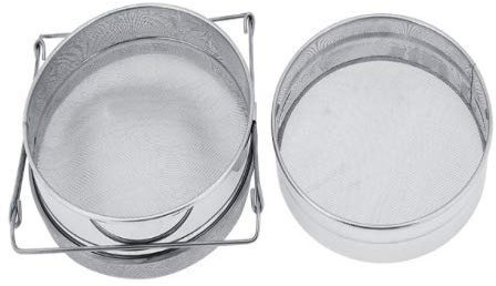 Regun Tamiz Tamiz Tamiz -Acero Inoxidable Doble Doble Miel Tamiz Tamiz Extractor Filtro de Malla de Equipos Que Incluyen Pantallas