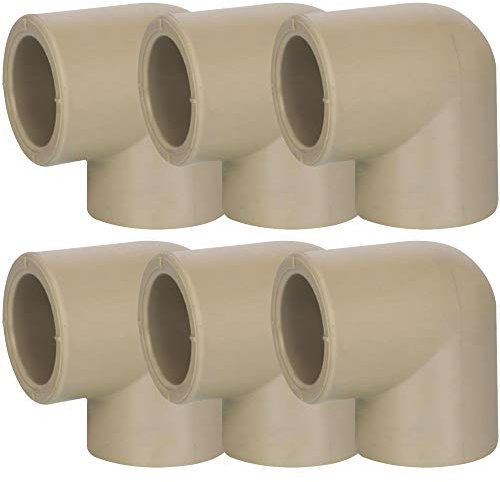 YOFASEN Wasser Rohrverbinder 90 Grad - 25mm PPR Wasserrohr Rohrverbinder 90 Grad Winkel Kniestück Rohr Fittings Adapter Verbindungsstueck,6 Stück