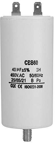 Kondensator,40uf Capacitor CBB60 450V 40uf Startkondensator 50 / 60Hz Laufkondensator CBB60 450V 40uf Wasserpumpenkondensator für Waschmaschine, Kühlräumen, Pumpen usw