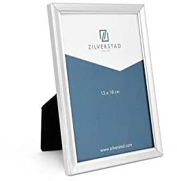 Zilverstad 7151231 Perlrand Fotorahmen, Eisen, Silber, 13x18cm