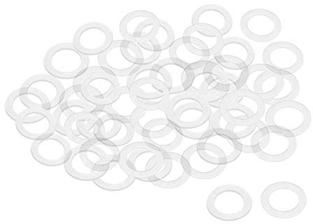 50 Stück Nylon Unterlegscheiben Distanzscheiben für Schraubbolzen M14 22mm OD 1,2mm dick transparent