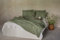 Ger3as Leinen Bettwäsche Set 100% Natur Leinen Stonewashed, Naturfaser, mit Hotelverschluss (Grün, 200 x 200 cm, 2St. 40 x 80 cm)