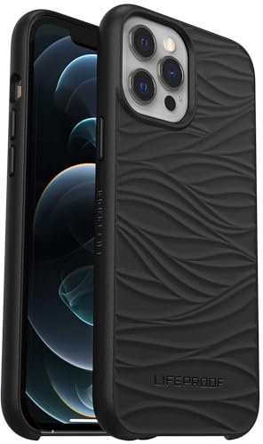 LifeProof Wake Case for iPhone 12 Pro Max, Shockproof, Drop proof to 2 Meters, Protective Thin Case, Sustainably made from Recycled Ocean Plastic, Black