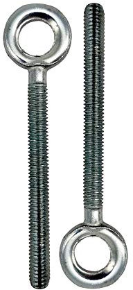 DOJA Industrial | Viti a Occhiello con Filettatura | M10 x 73 | 10 Pezzi | Viti ad Anello | Bullone Occhiello in Acciaio Zincato | Anello Chiodo per Soffitto e Parete | Per Sacco Boxe, Tende, Piante