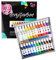 ideen mit herz Lot de 24 tubes de peinture acrylique de 12 ml | 22 couleurs différentes | 3 x blanc | Qualité d'artiste | Parfait pour les enfants et les artistes | Avec 3 pinceaux en poils acrylique