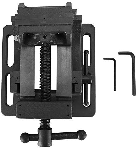 EVTSCAN Tilting Drill Press Vise 0-90° Tilt Heavy Duty Guide Rod Bench Clamp(4inch)