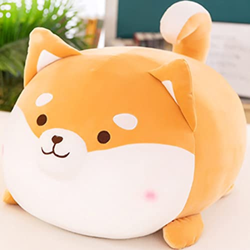 OUKEYI Süßer Corgi Hund Plüschtier, gefülltes weiches Tier Cartoon Kissen, Plüschspielzeug Geschenke für Mädchen Jungen (braun, 30 cm)