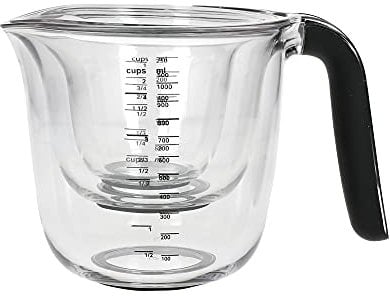 Kitchenaid Set di 3 Recipienti Graduati Lavabili In Lavastoviglie, Grande, 1 L, 500 Ml e 250 Ml, Nero Onice